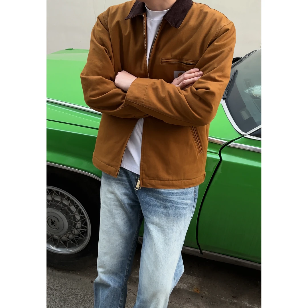 J01 Detroit Jacket纯色毛毯内里美式复古春秋底特律夹克工装夹克