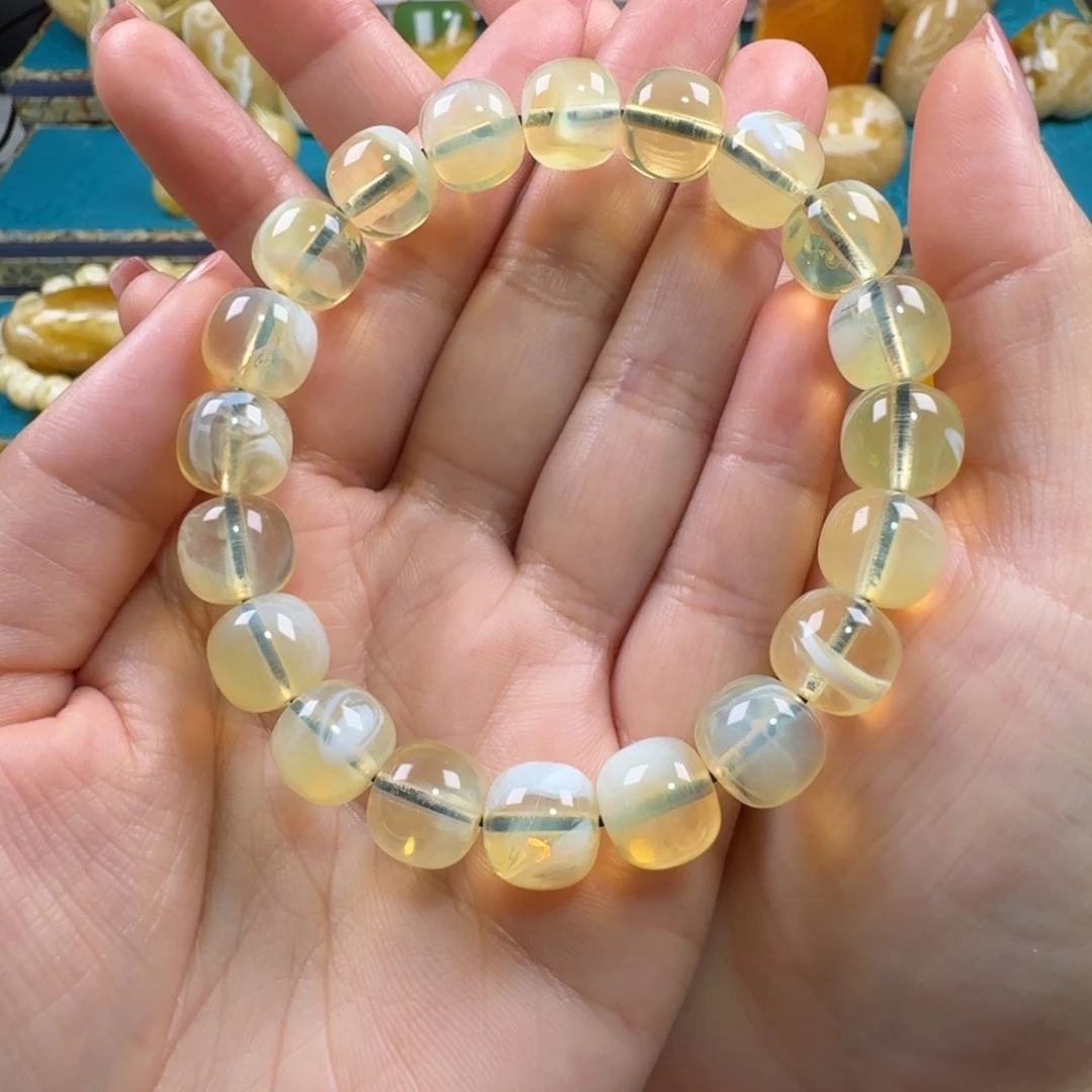 琥珀未镶嵌手链同料