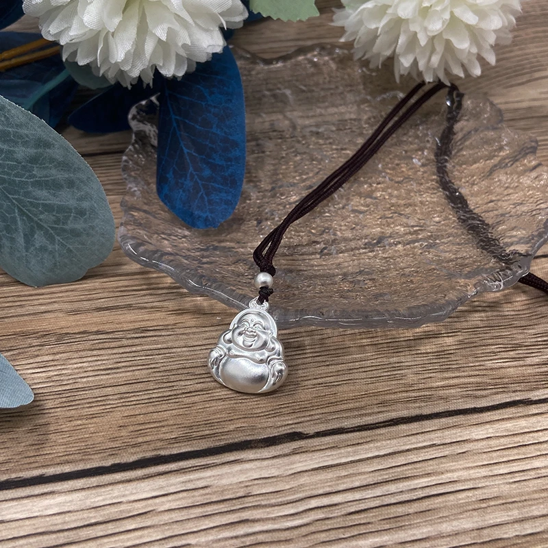 吊坠足银链子足银坠链均足银 吊坠足银 YHD209【笑佛佑安】足银999