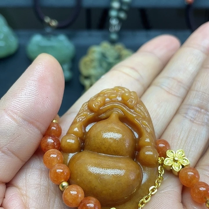 未镶嵌蛇纹石玉颈饰