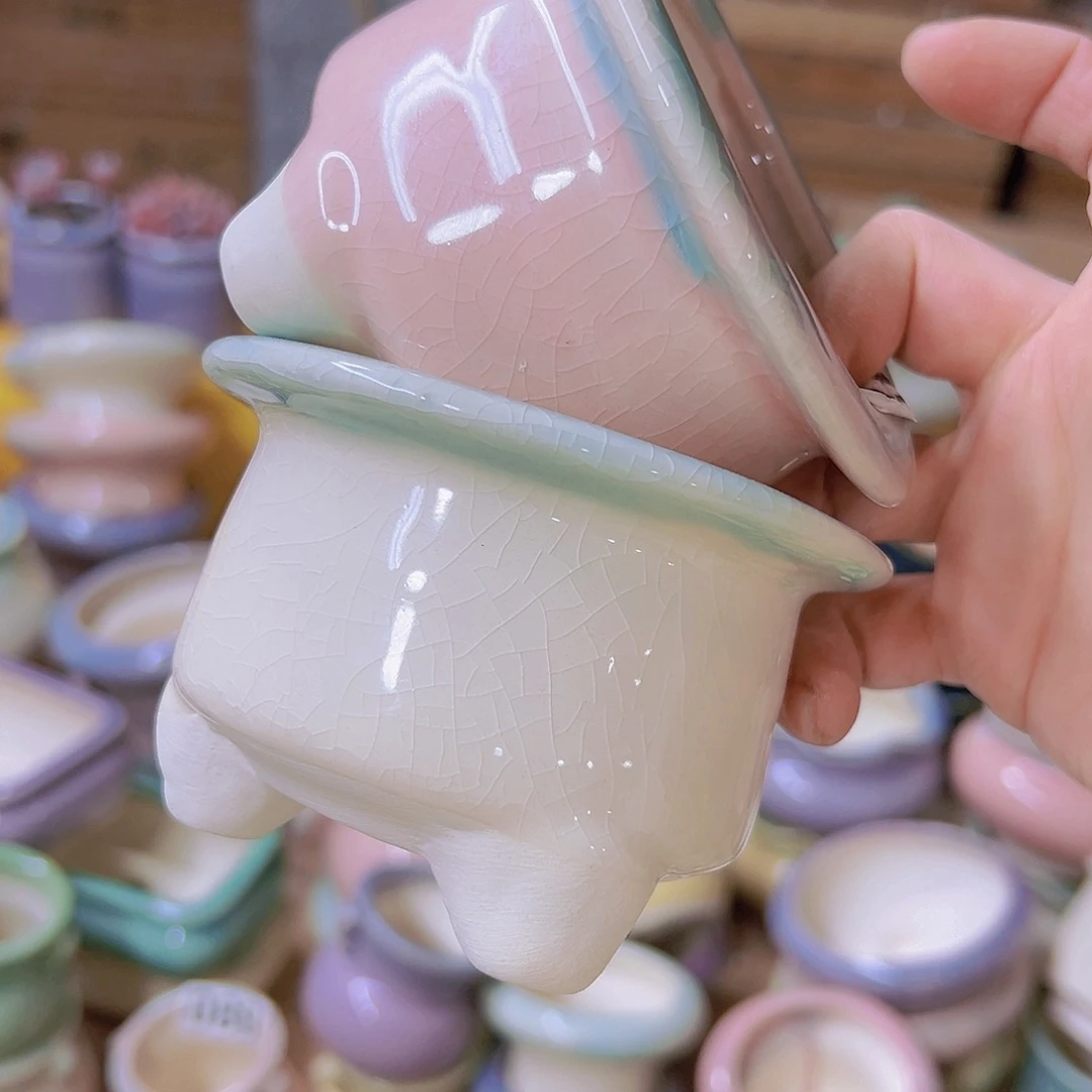 红陶陶瓷花盆当场满12包邮