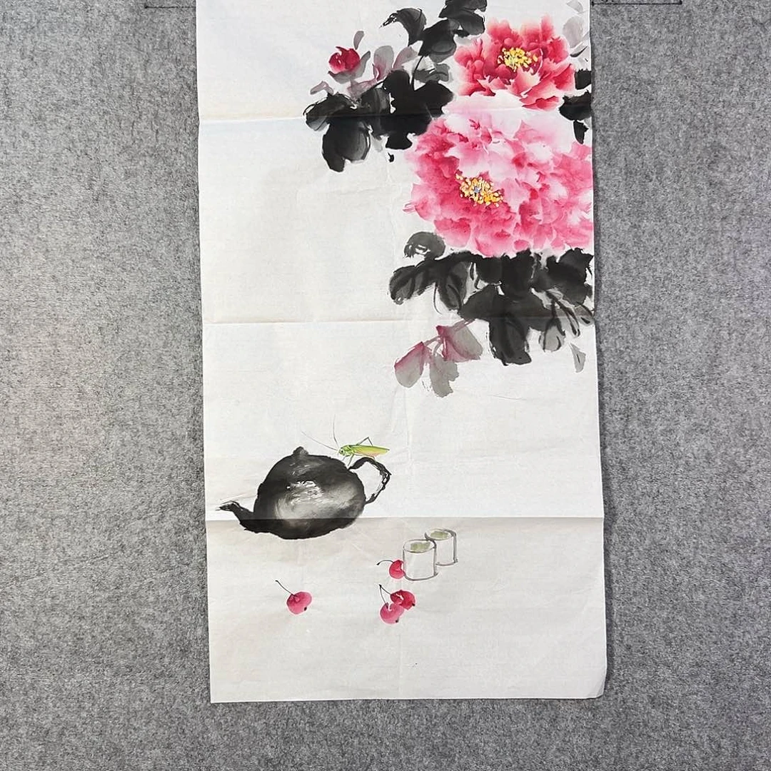 国画887 牡丹等植物生长于这里生长