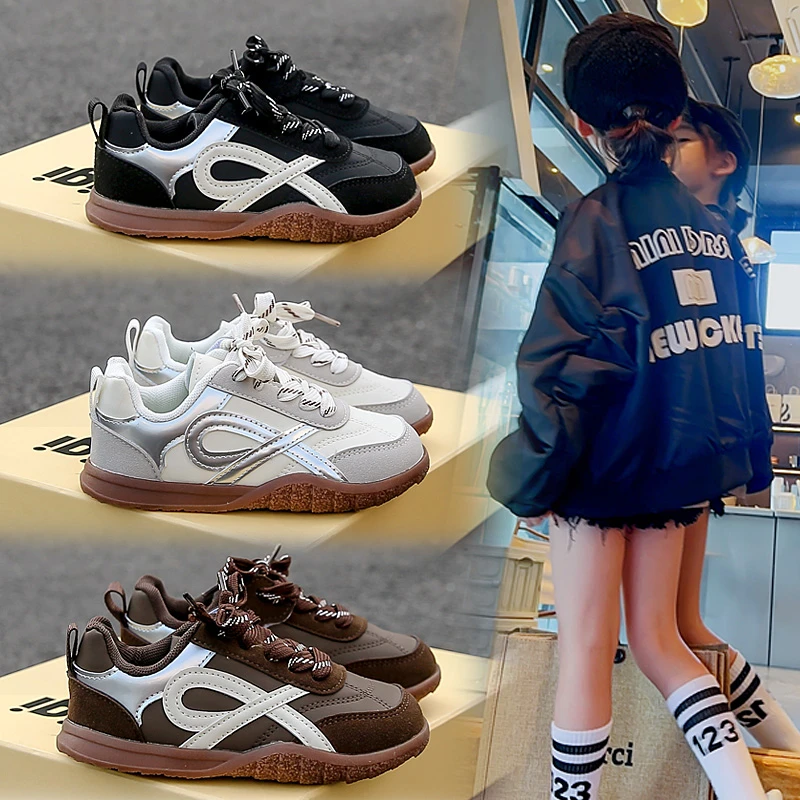 女童鞋子儿童德训鞋软底运动板鞋2025春秋季新款男童中大童阿甘鞋