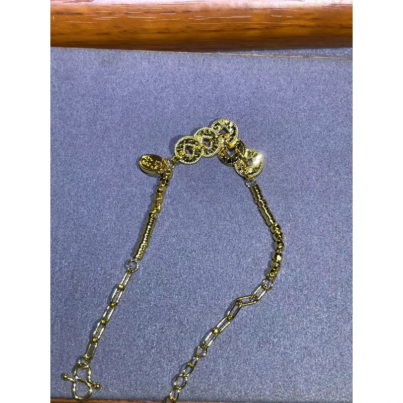 a2088黄色五帝钱手链多样性发货