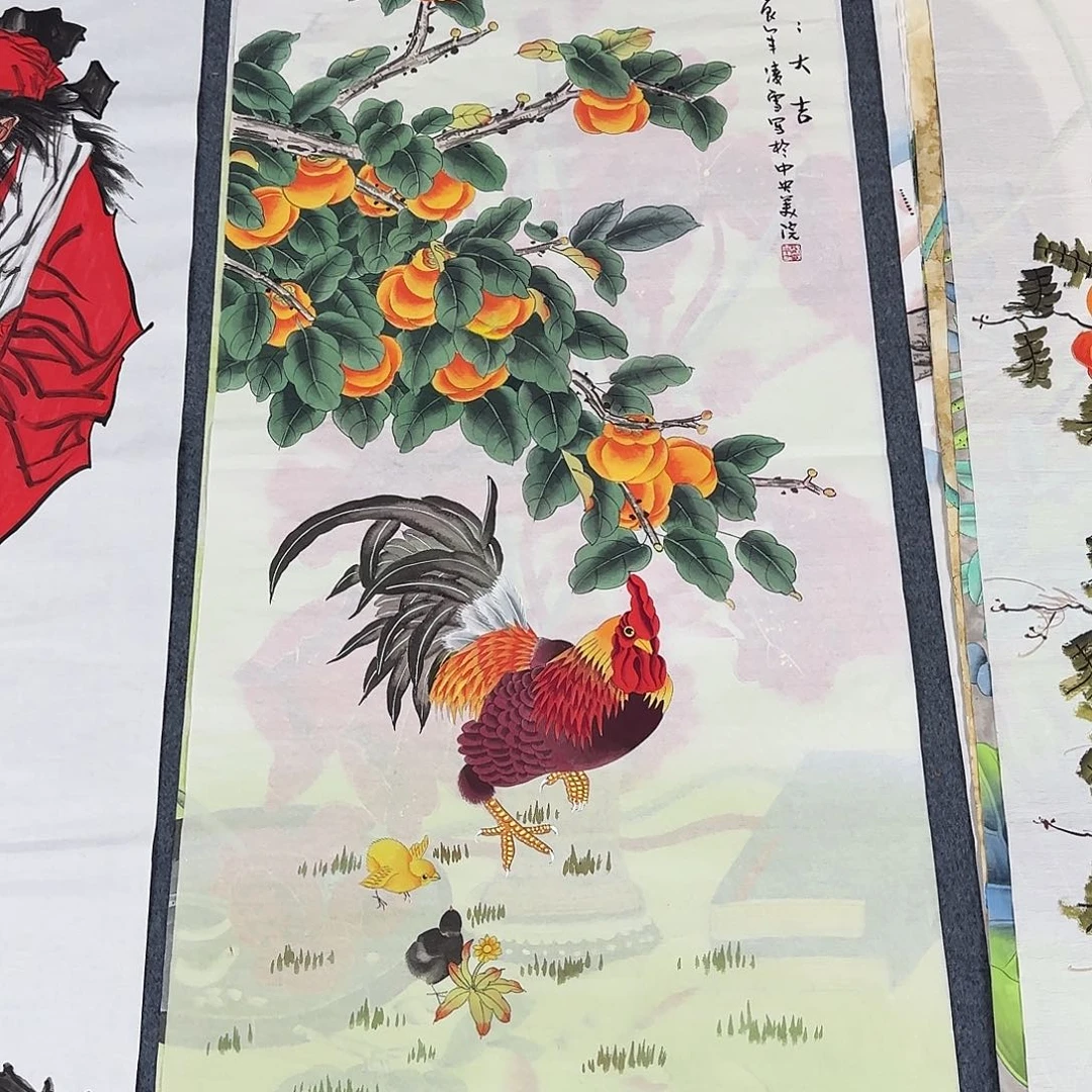 国画尺寸70X138手绘作品