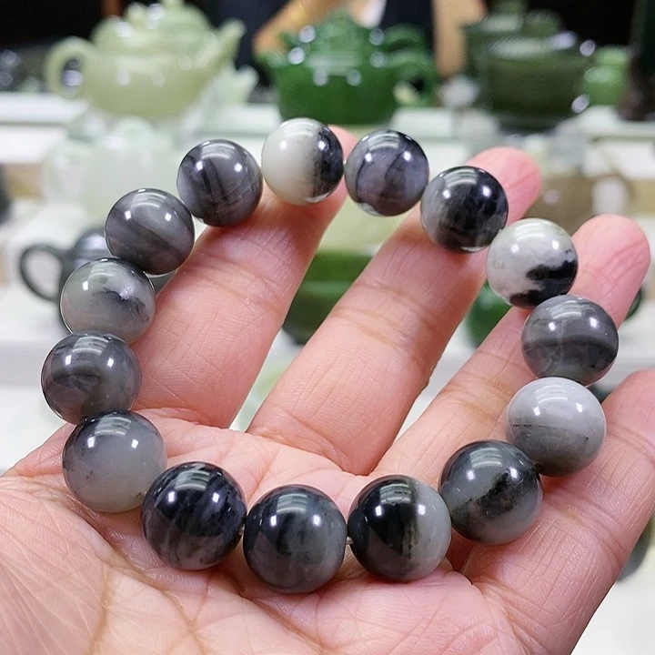 未镶嵌和田玉挂件青花手串卡14