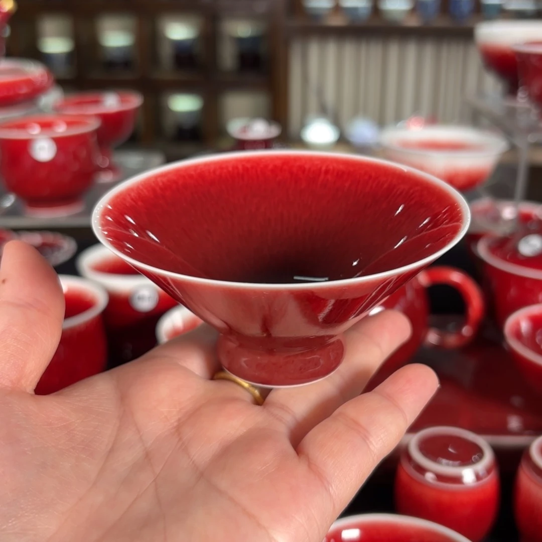 杯子景德镇原矿郎红杯