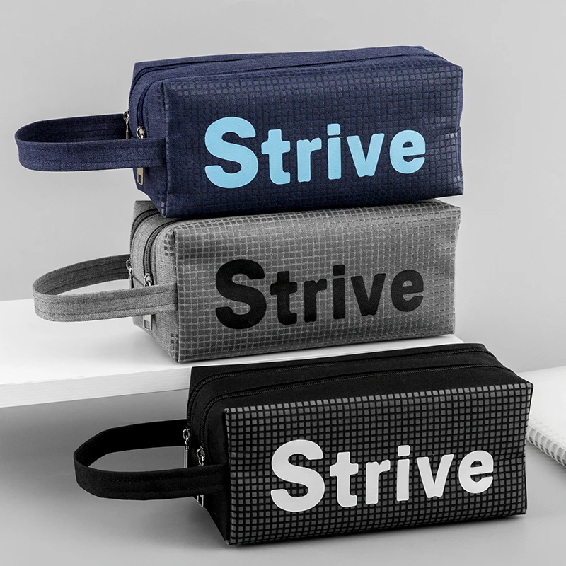 笔袋男孩子2025新款炫酷流行文具盒高初中小学生帆布大容量铅笔袋