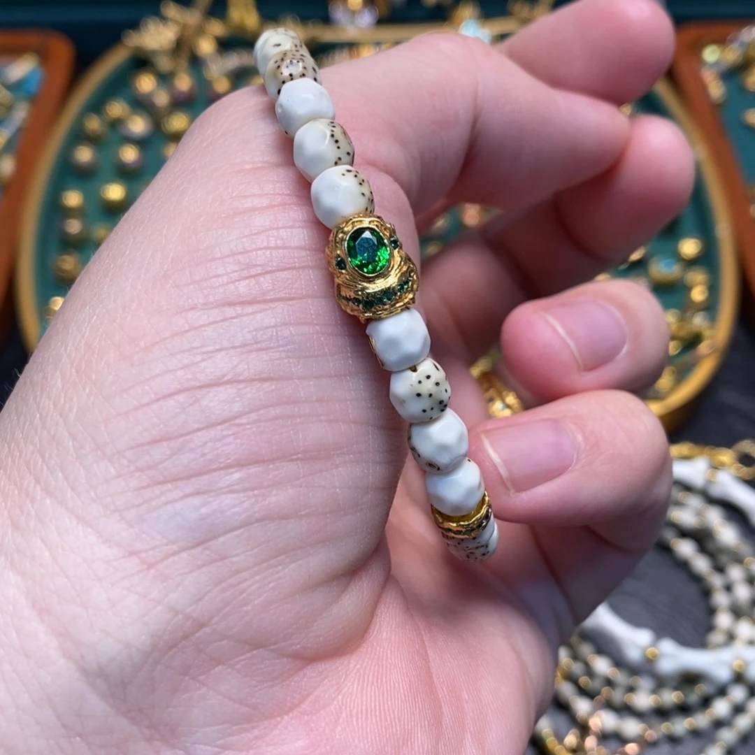 合成立方氧化锆手链足金镶嵌