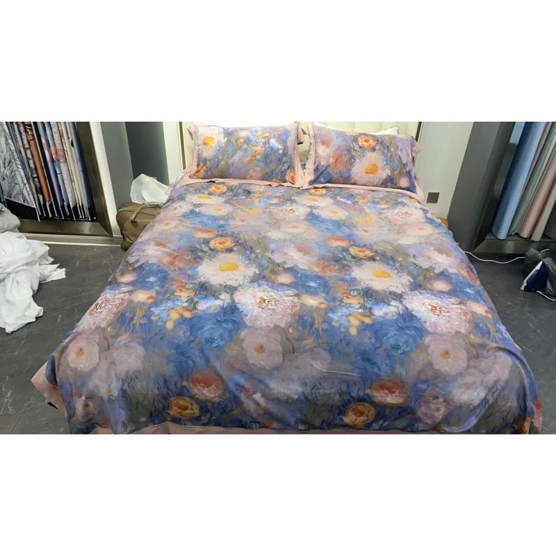 【爆款】数码印花高精密四件套四季款--繁花似锦