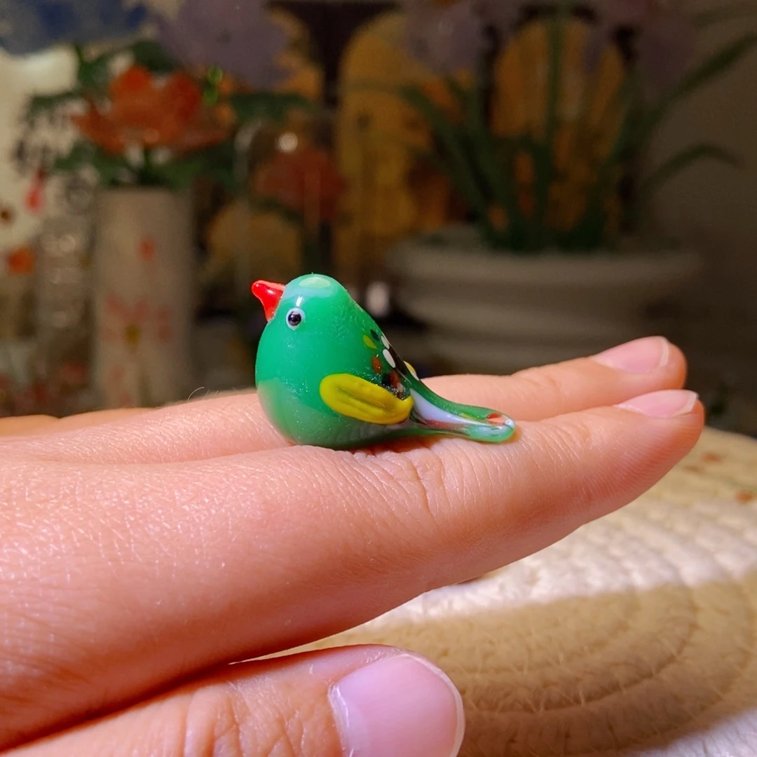 琉璃手工艺品小鸟