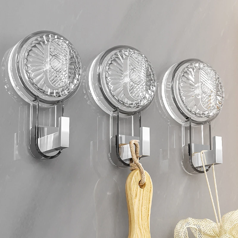 吸盘式轻奢挂钩强力浴室毛巾粘钩卫生间挂勾免打孔门后无痕挂衣钩