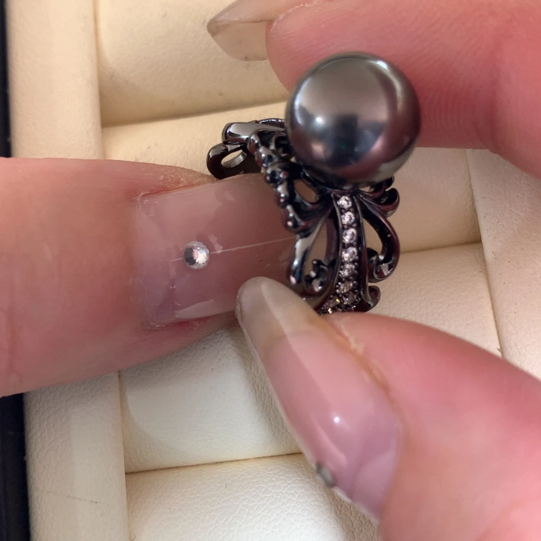 银S925镶嵌戒指海水珍珠