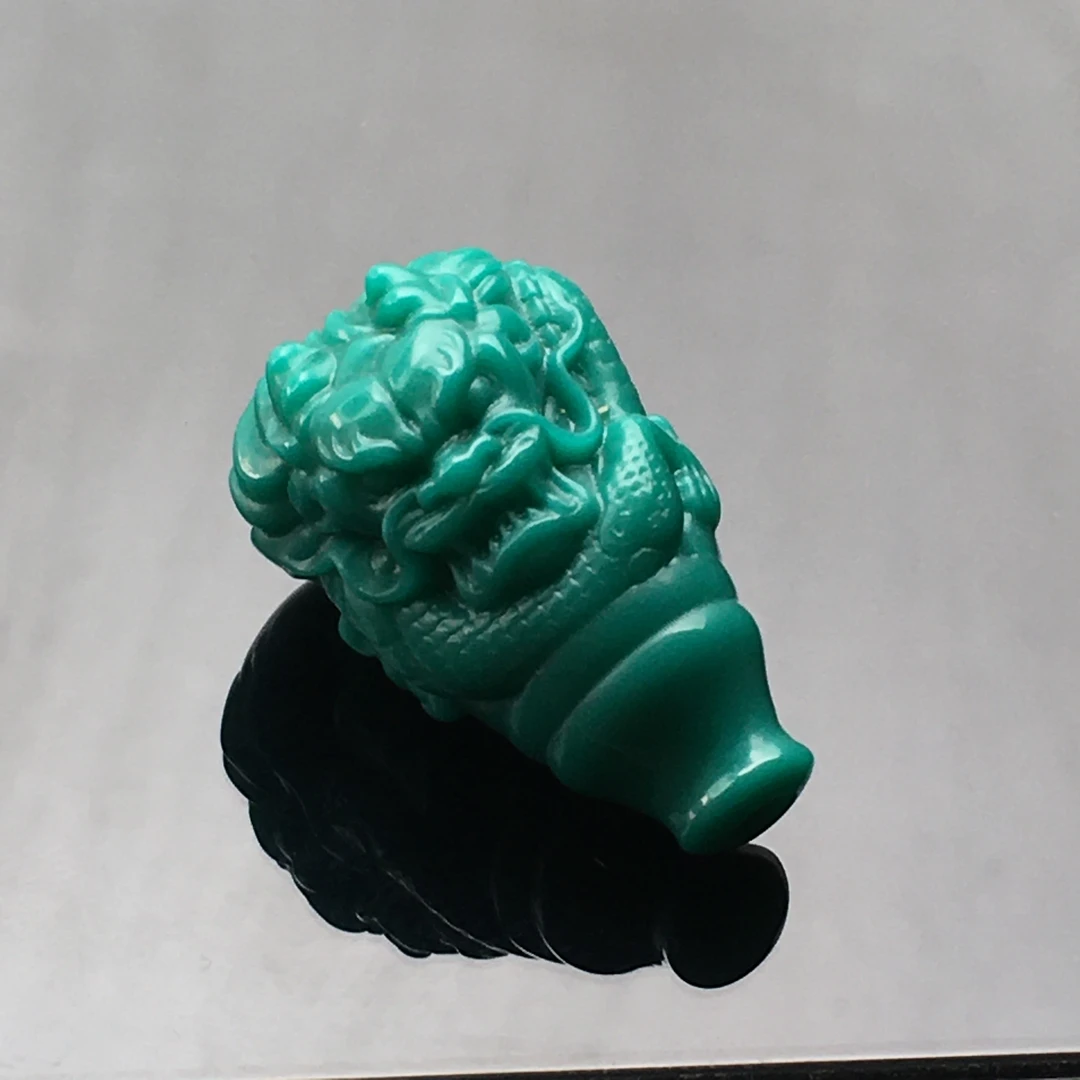 科技松琉璃饰品精工雕刻龙三通星月菩提配饰手工精雕