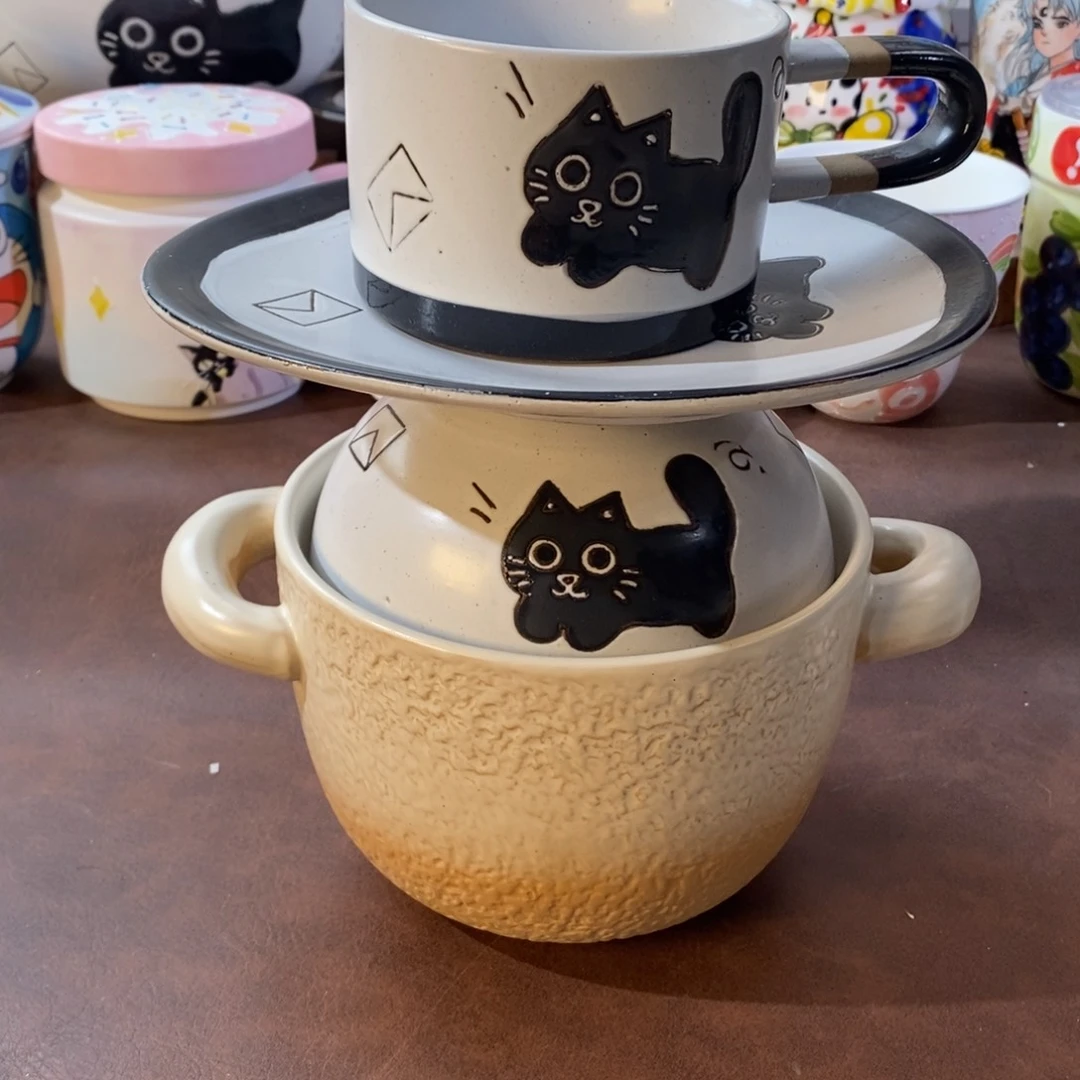 杯景德镇文创手绘可爱水杯