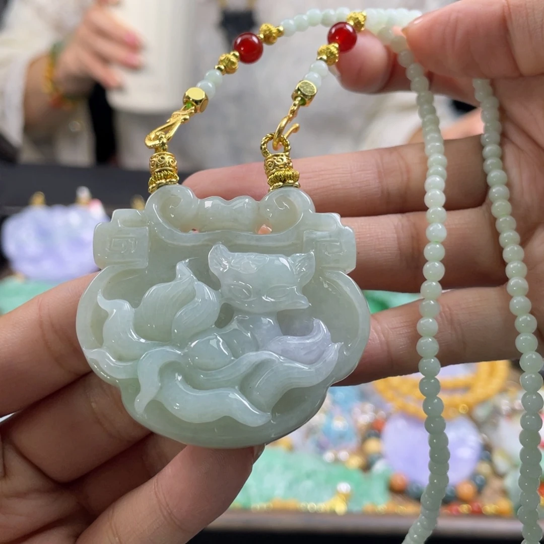 翡翠未镶嵌颈饰代编织