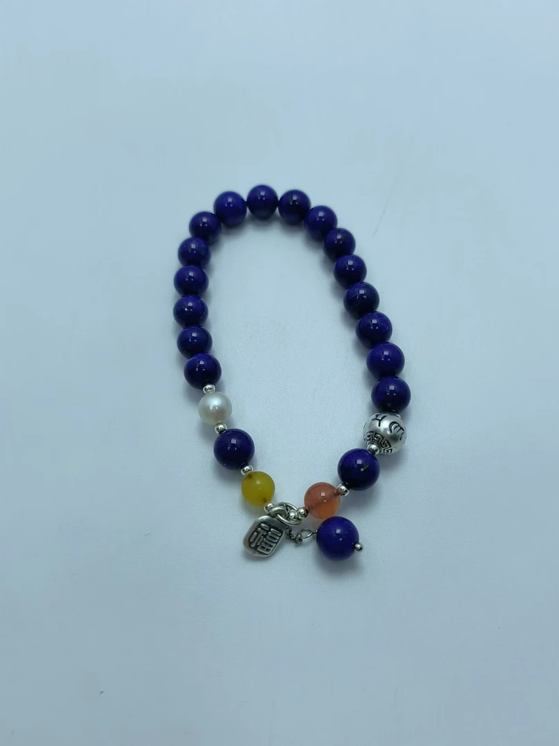 青金珍珠足银六字手串 B6005 多样性发货其一 气质 时尚 经典珠宝