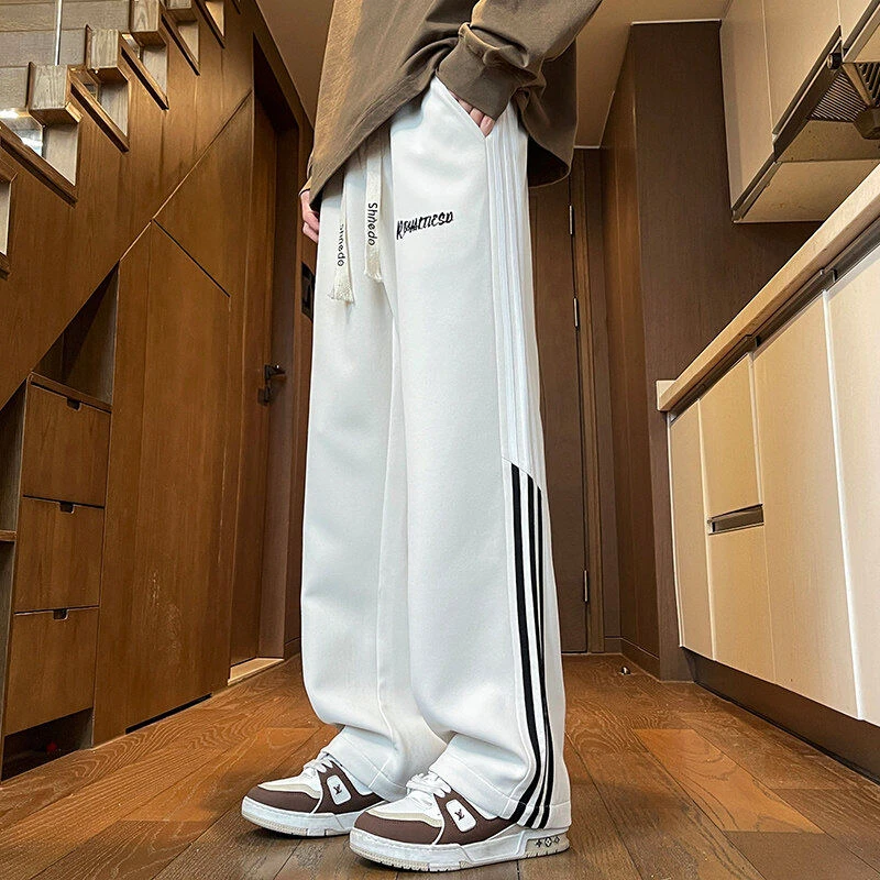 春季新款灰色卫裤青年学生男款裤子卫裤时尚潮流百搭休闲宽松舒适