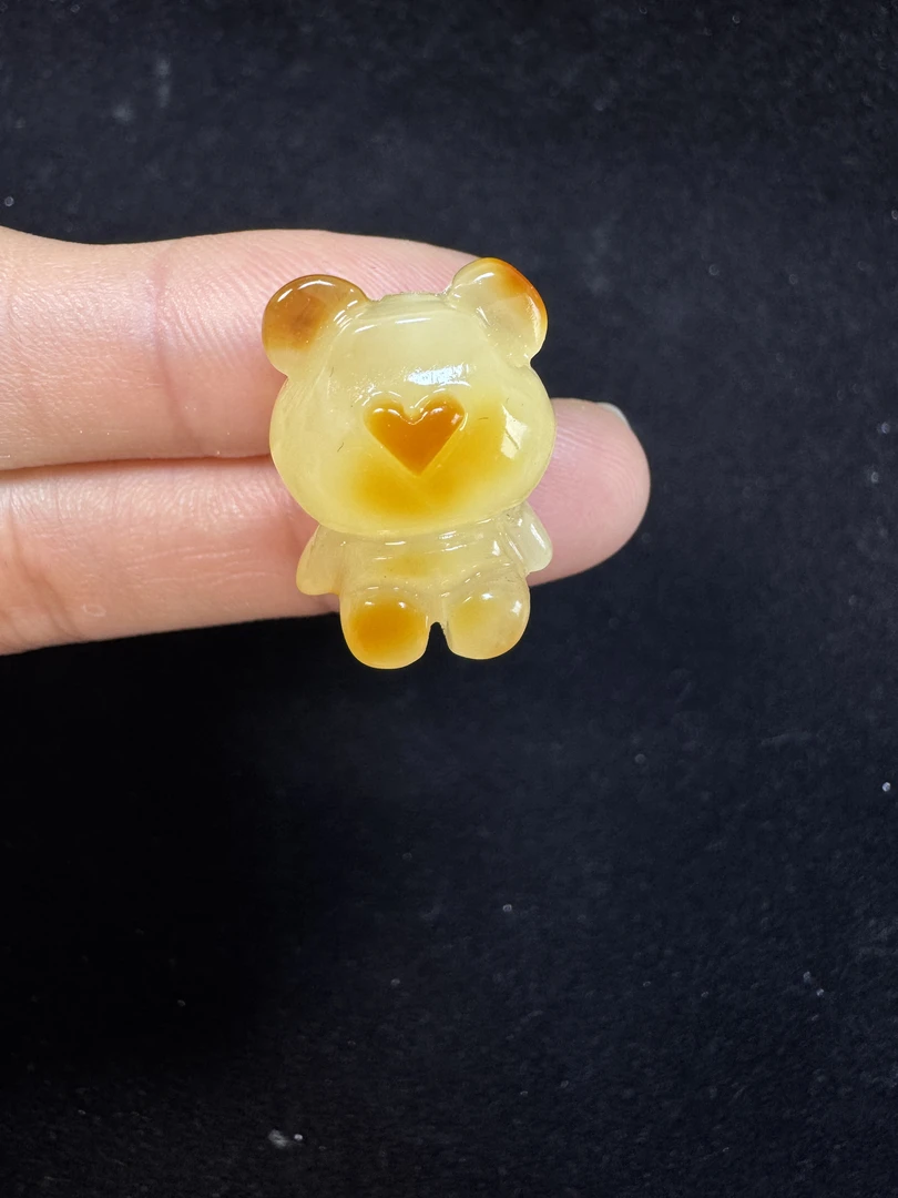 Z1896天然蜜蜡奶黄俏色小熊尺寸15✖️21✖️10无优化