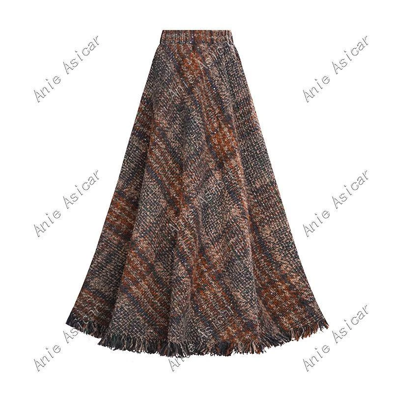 MJ353 秋冬季新款2025气质显瘦小众半身裙A字大摆裙