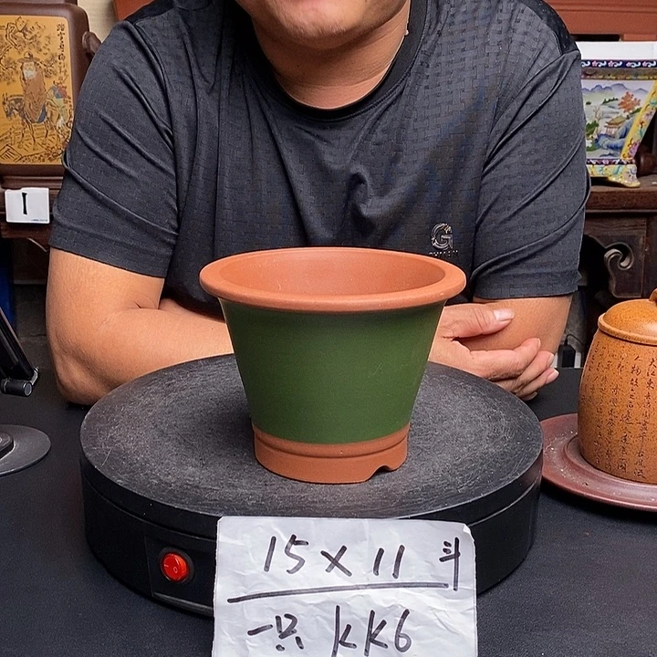 紫砂花盆货号一只KK6