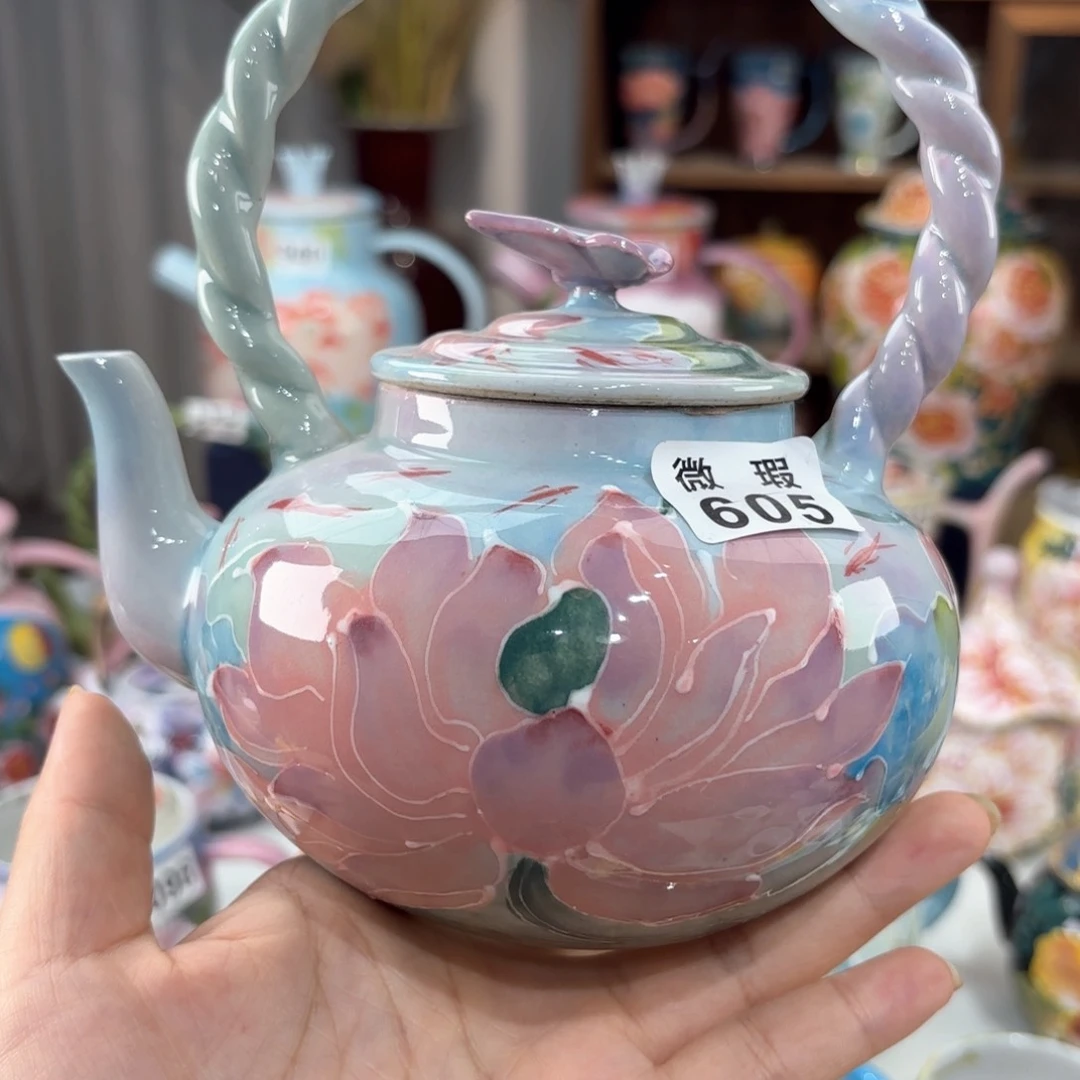 景德镇手绘高温釉下彩陶瓷茶具