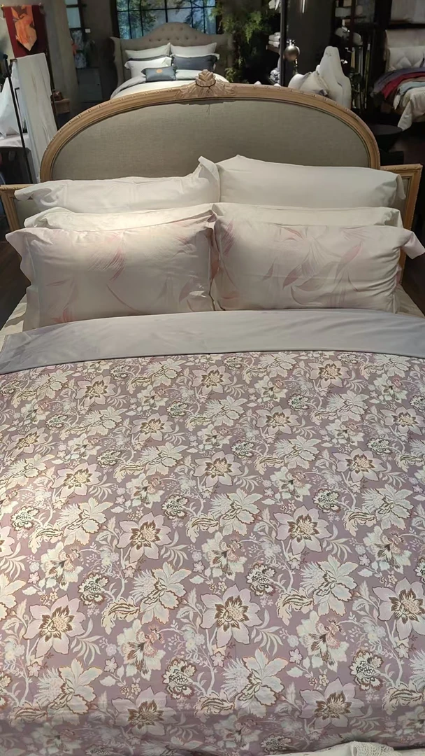 【花戒指】精选！数码印花纯棉被罩—青野·紫