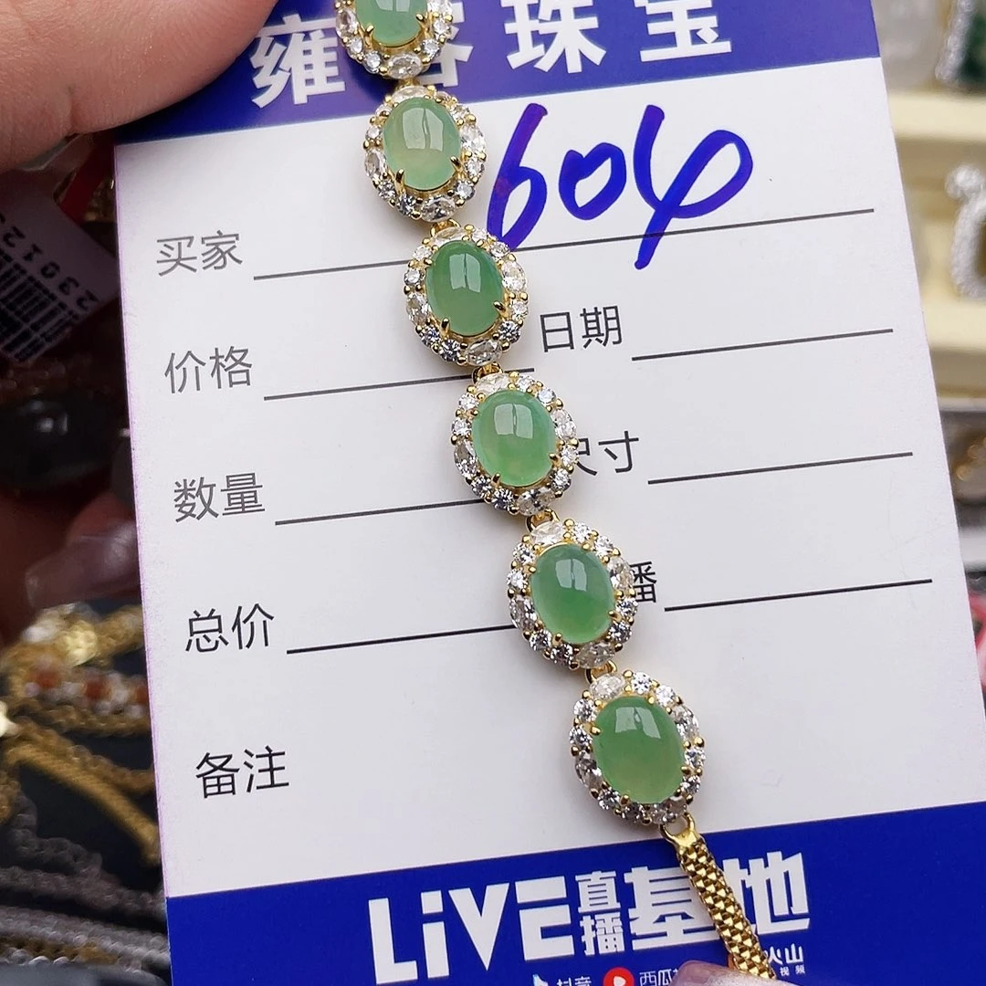 缓***计翡翠戒指银S925镶嵌