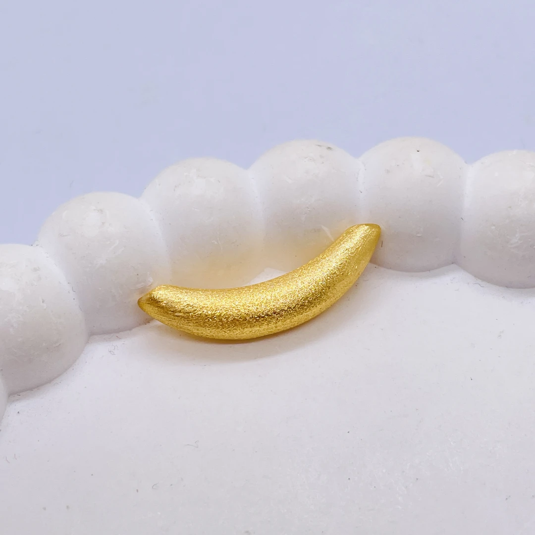 【小凤专属】18K金主播同款小号月牙拉丝弯管 赠皮绳 卡约29.2*6mm