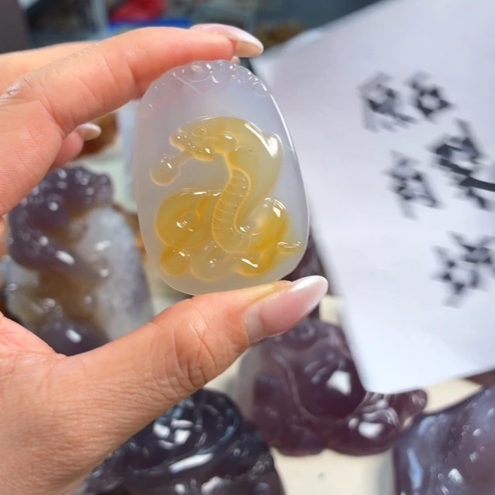未镶嵌吊坠(不含链)玛瑙/玉髓