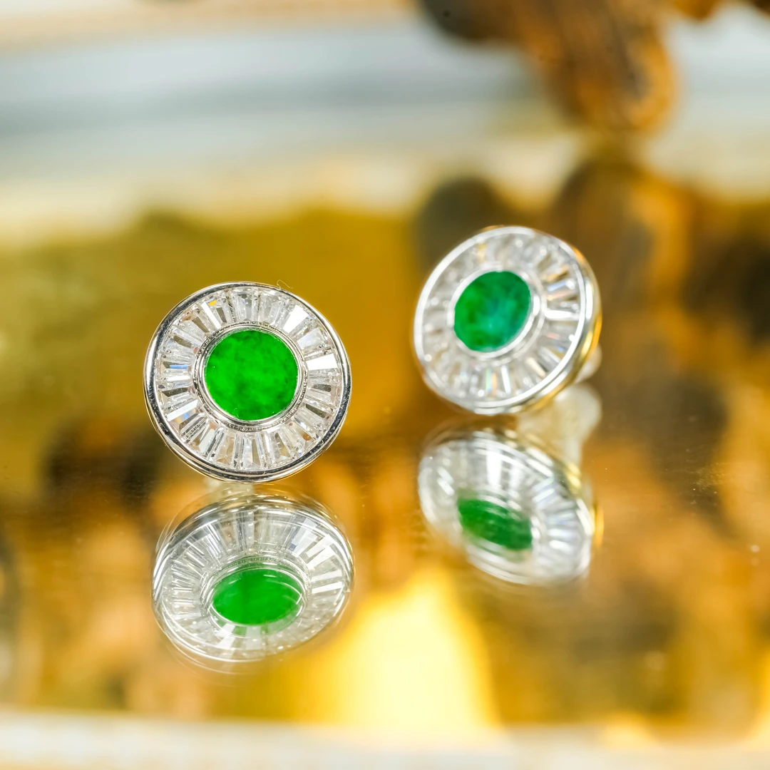 合金耳饰 合金镶嵌耳饰19-圆牌耳饰（多样性发货一件）