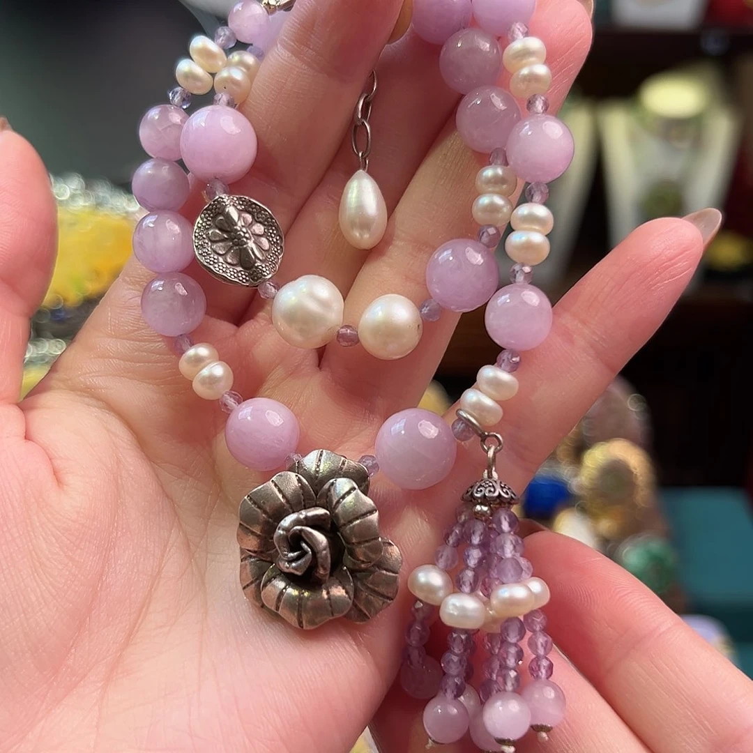 淡水珍珠手绳银S925镶嵌，