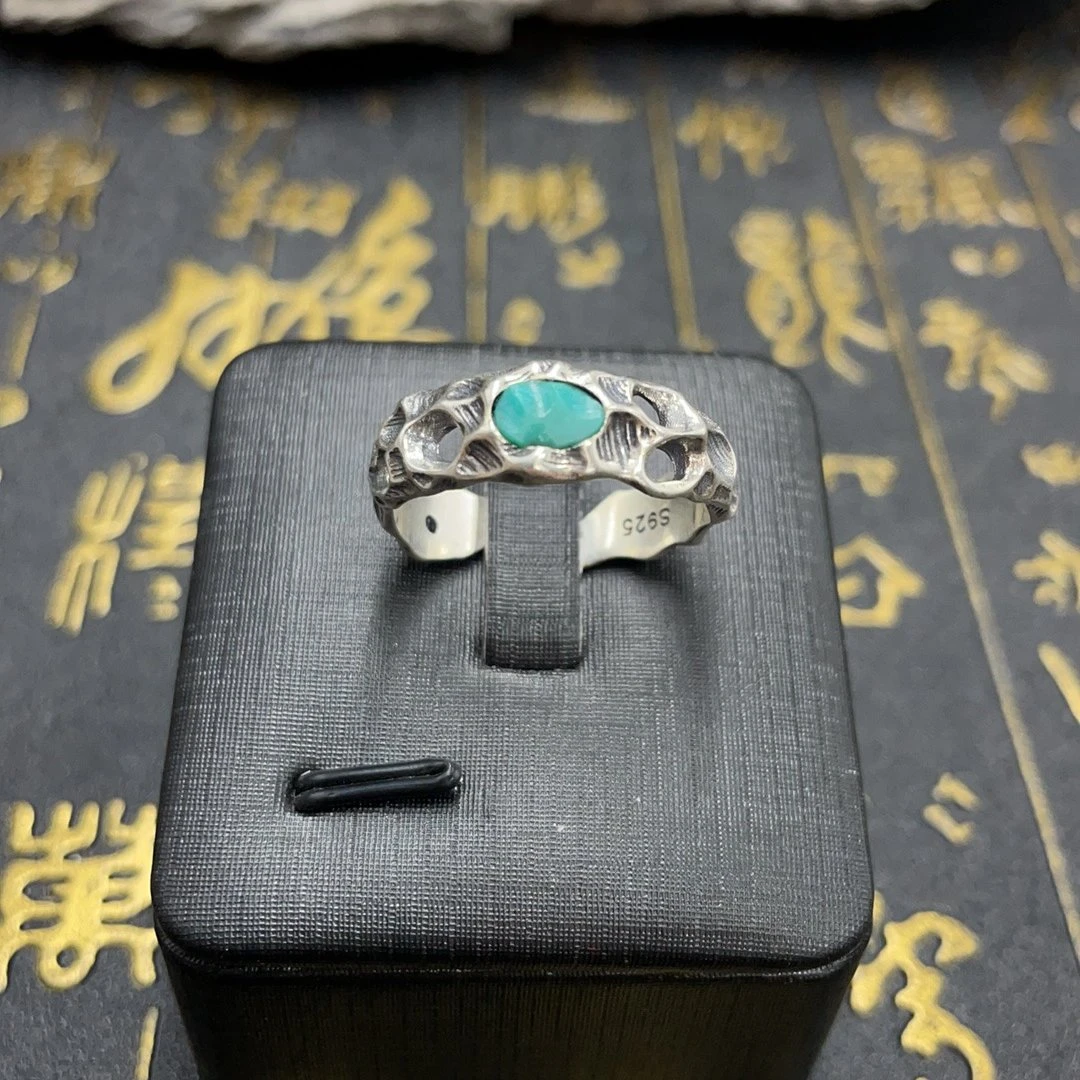 BY0628FPXQ标110 北玉精选 绿松石戒指