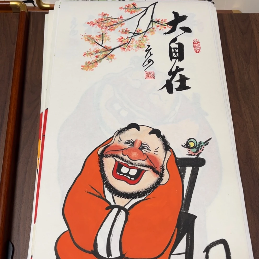 国画纯手绘禅意画作品