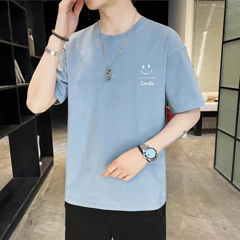 【001-200】H家剪标断码男生纯棉休闲百搭夏季半袖宽松学生潮流圆领