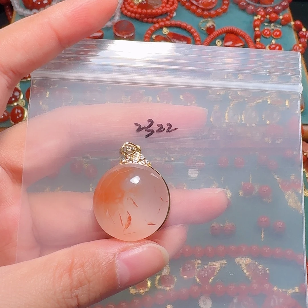龙***师南红玛瑙银S925镶嵌吊坠