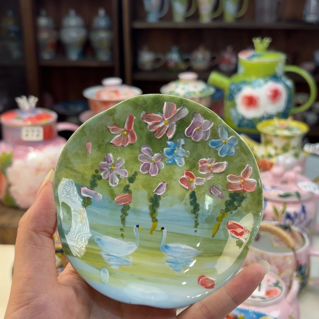 景德镇手绘高温釉下彩陶瓷茶具