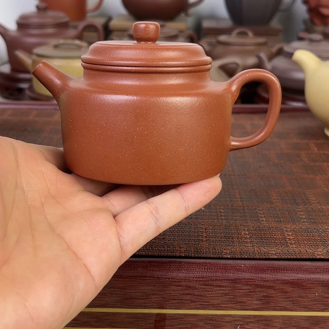 紫砂茶壶完美红降坡德钟