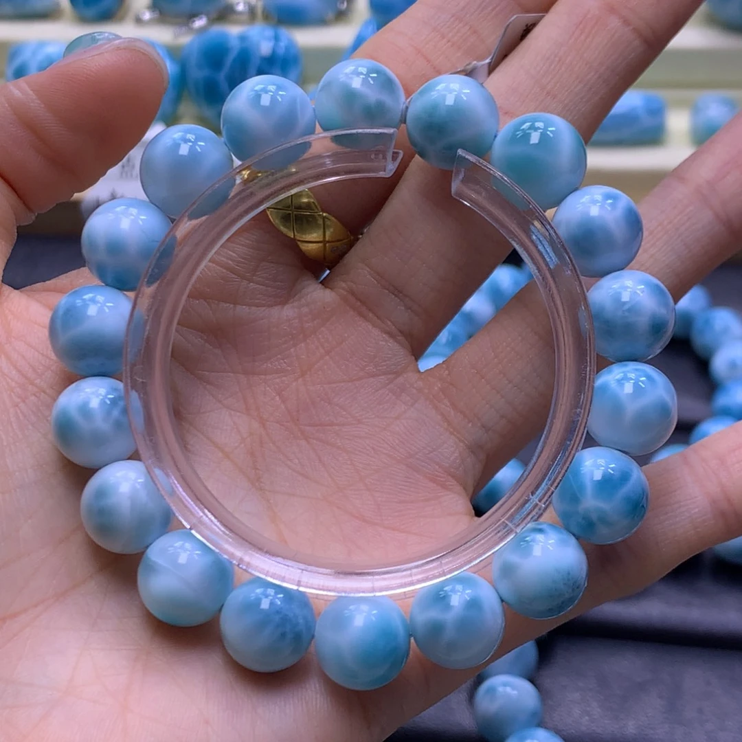 针钠钙石（海纹石）未镶嵌手链性价11m手串
