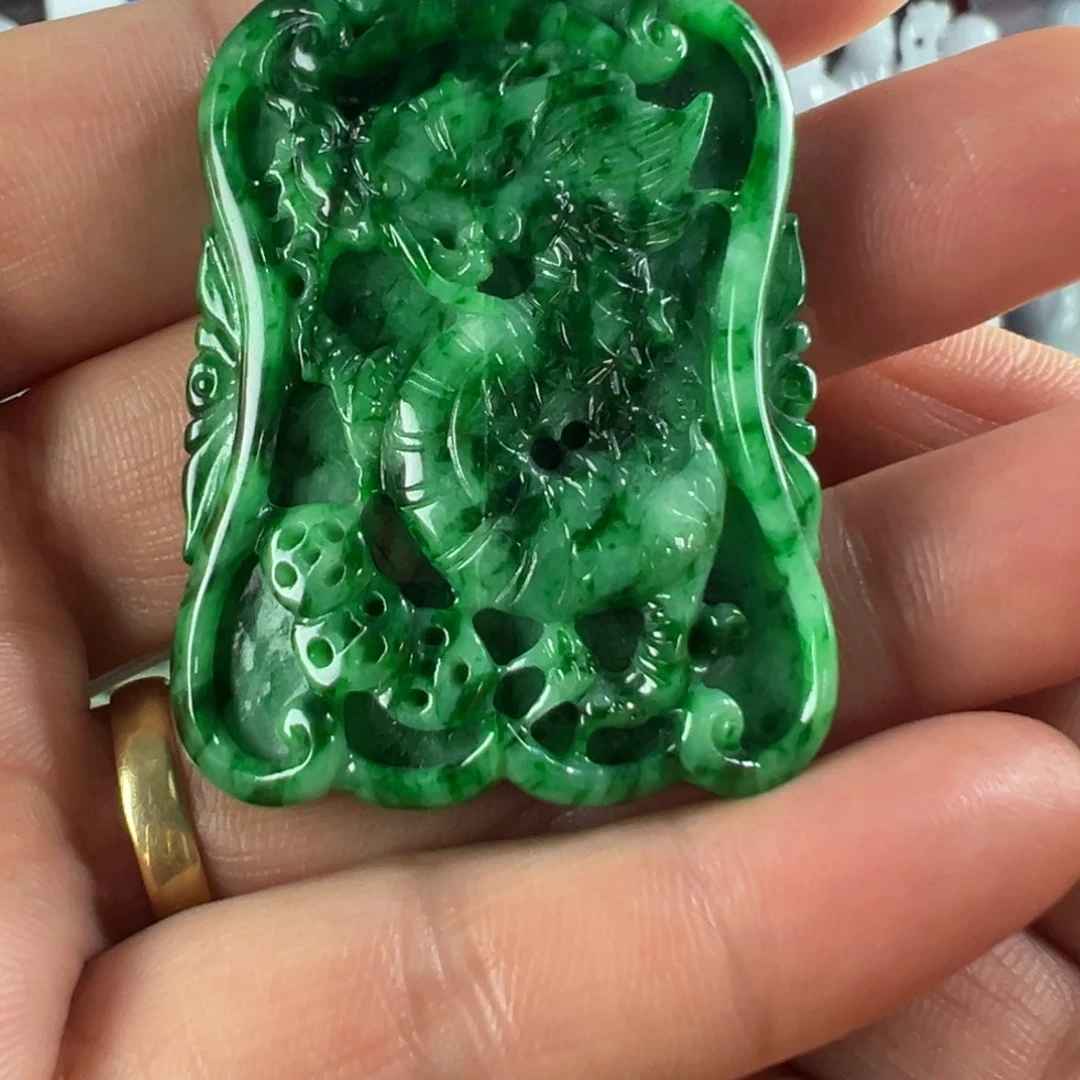 翡翠未镶嵌手镯天然翡翠挂件
