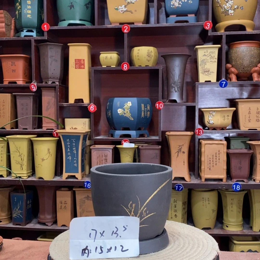 紫砂艺术紫砂花盆