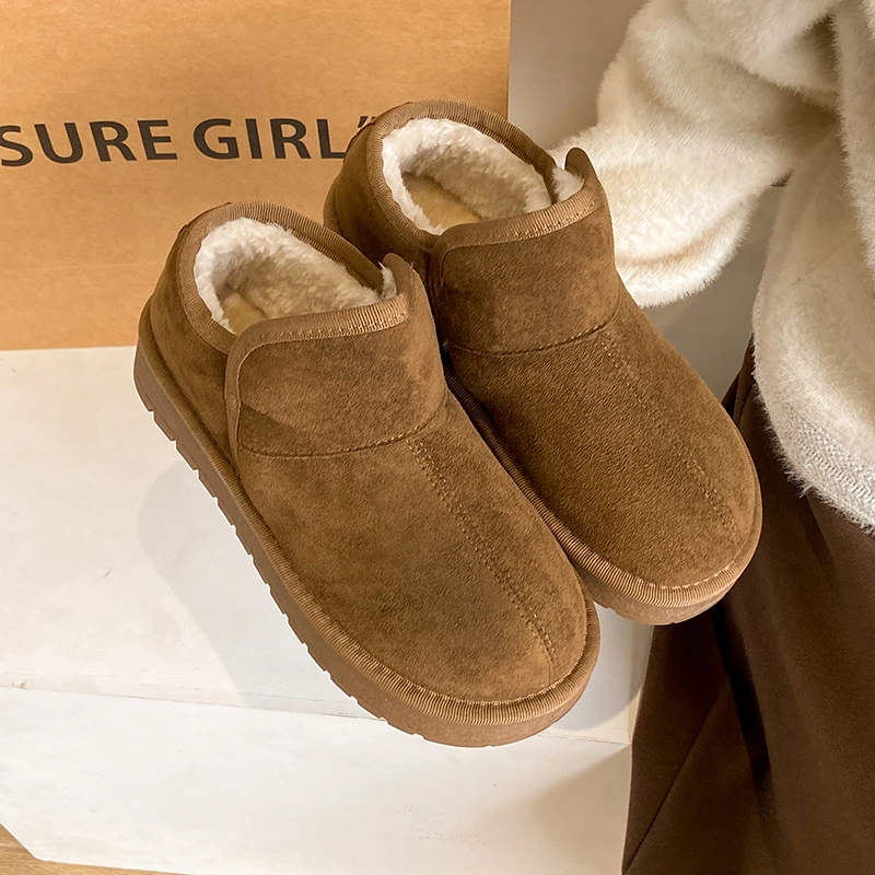 雪地靴女2024年新款百搭冬季加绒保暖毛绒棉鞋女