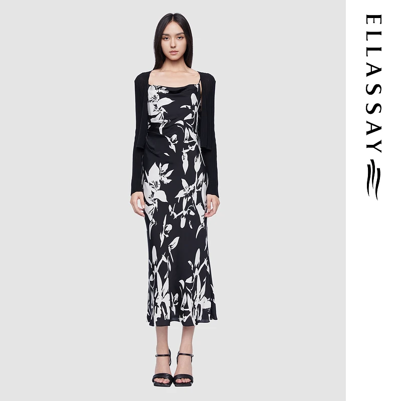 ELLASSAY歌力思2025新款棉流光风假日真两件套连衣裙EWD362Y22100