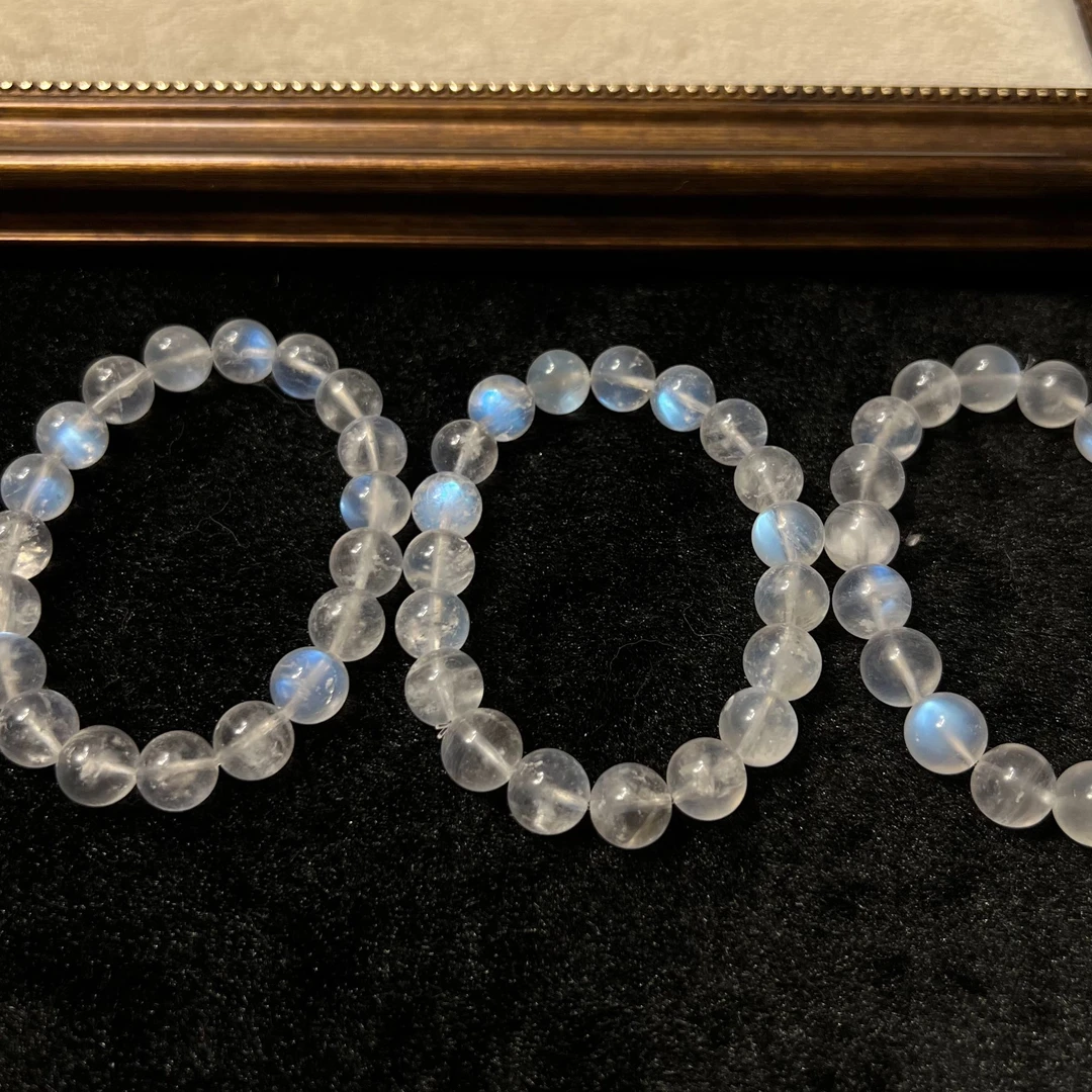 菁川*蓝月光 强光斯里兰卡蓝月光手串 多样性发一