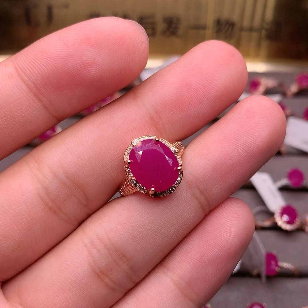 红宝石戒指银S925镶嵌奕****a