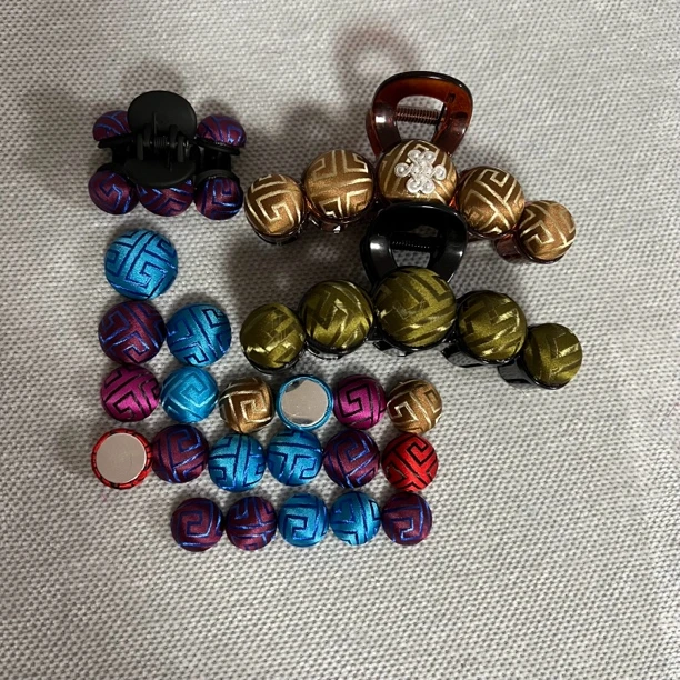 民族风布艺diy用蘑菇扣成品（多尺寸）