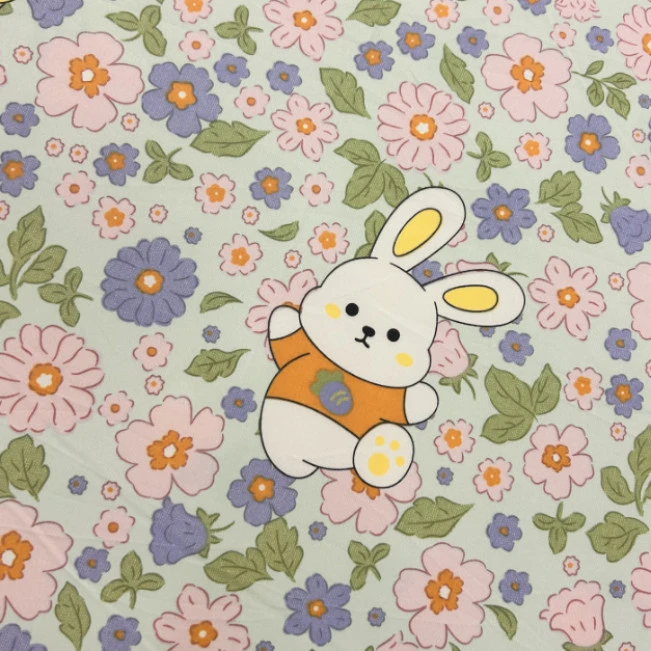 亲肤棉床单--花丛兔150*200
