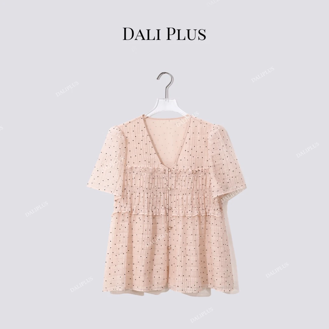 DALI PLUS“波点系列衬衫”高克重天丝重工打揽工艺衬衫-D5XH0079