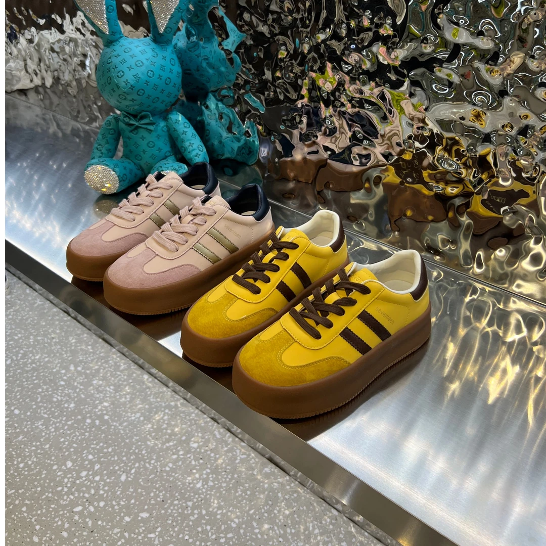 2025春季新款经典女鞋时尚百搭舒适轻便厚底增高运动休闲板鞋76