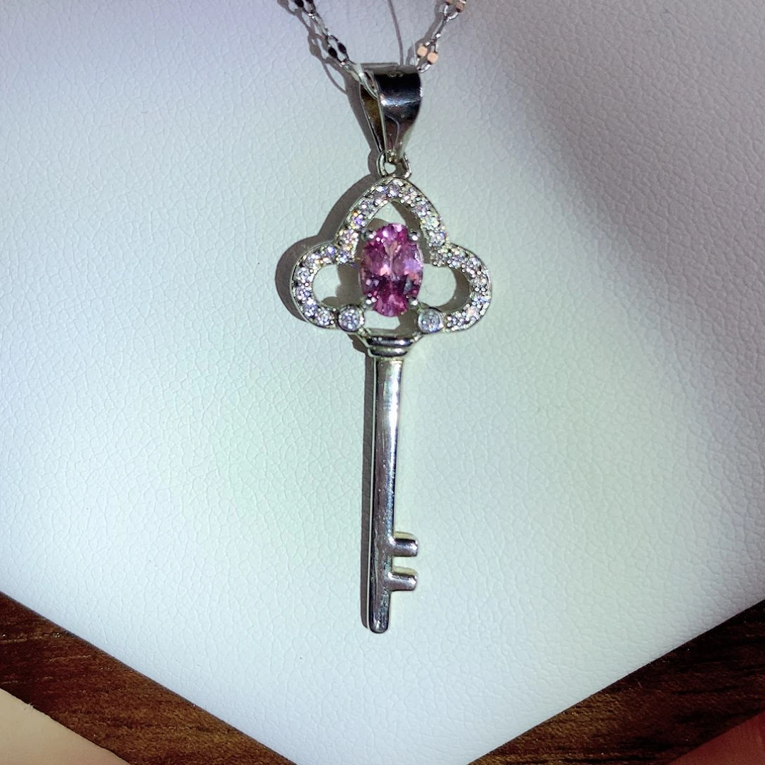 碧玺银S925镶嵌颈饰91-3